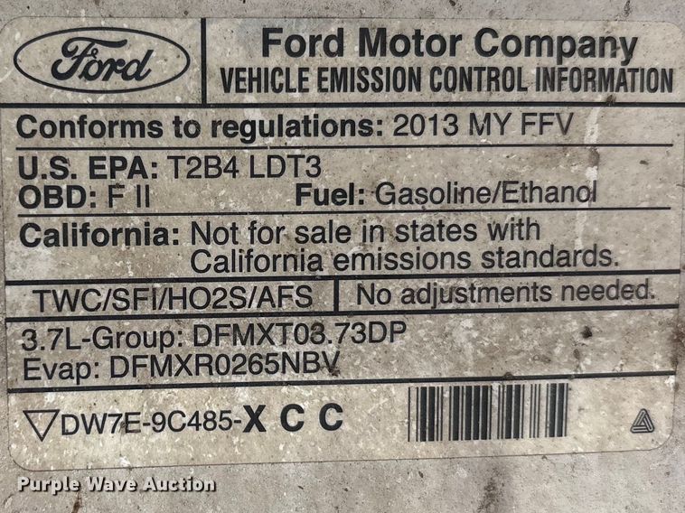 image for item FC2189 2013 Ford F150 XLT Ext. Cab pickup truck
