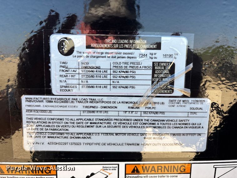 image for item FC2214 2026 Load Trail equipment trailer