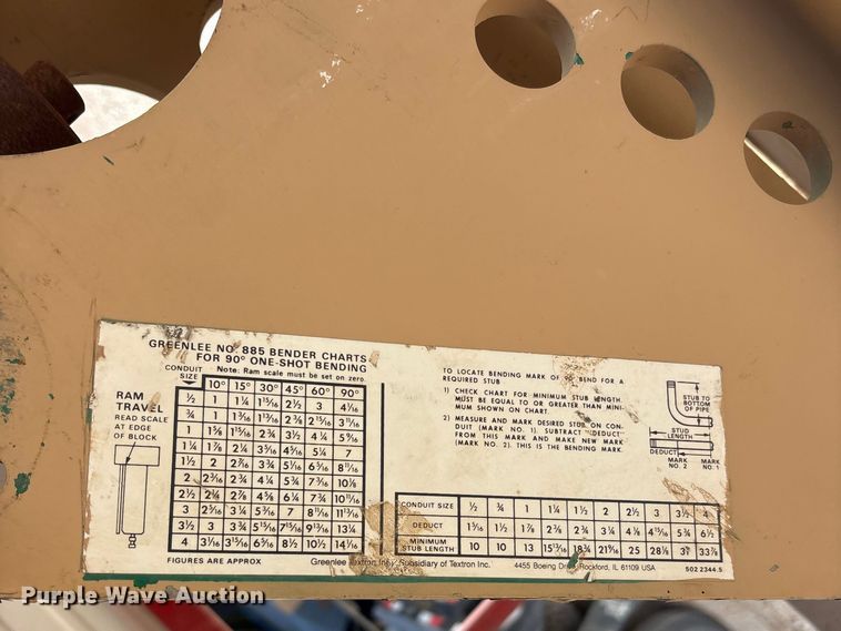 image for item FC2241 Greenlee NO. 885 bender