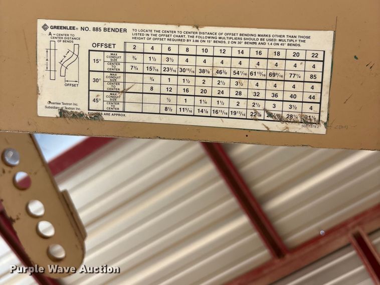 image for item FC2241 Greenlee NO. 885 bender