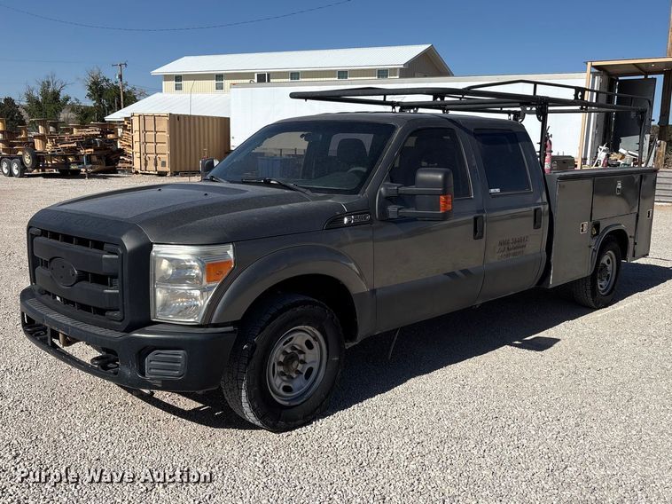 image for item FC2244 2011 Ford F250 Super Duty Crew Cab utility bed pickup truck