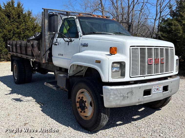 image for item FC4542 1993 GMC C6 dump flatbed truck