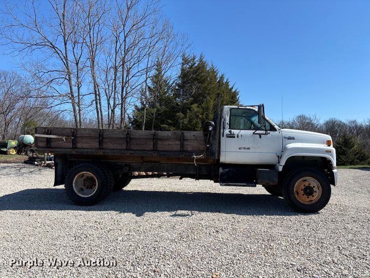 image for item FC4542 1993 GMC C6 dump flatbed truck