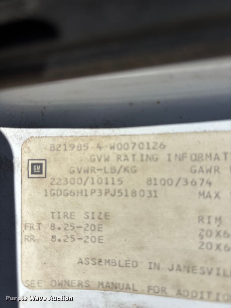 image for item FC4542 1993 GMC C6 dump flatbed truck