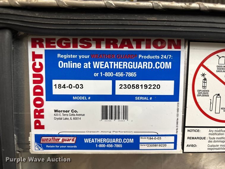 image for item FC4607 (5) Weather Guard 184-0-03 toolboxes