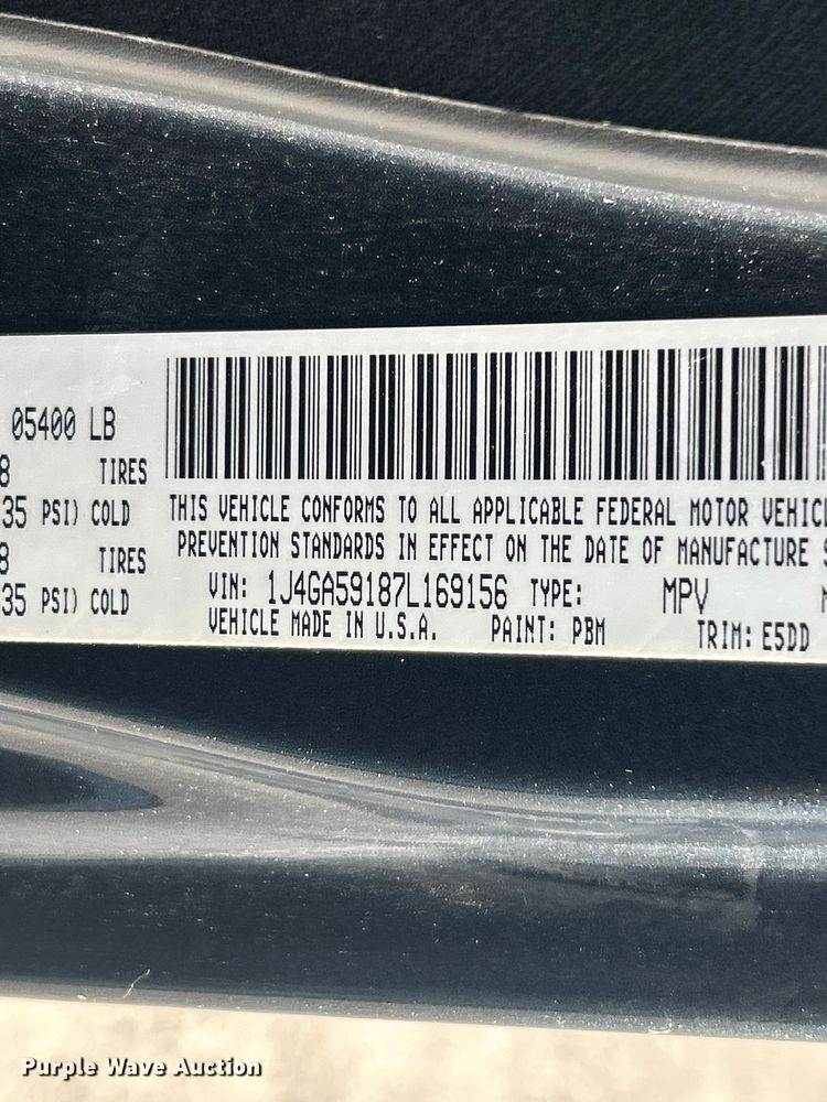 image for item FC5404 2007 Jeep Wrangler SUV