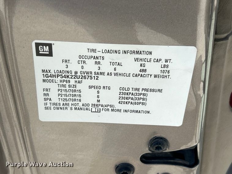 image for item FC5490 2002 Buick Lesabre 