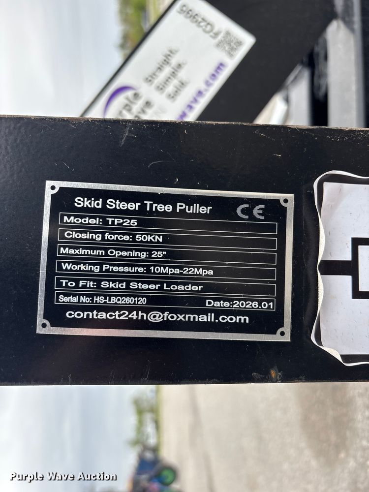 image for item FG2995 2026 Giyi TP25 skid steer tree puller