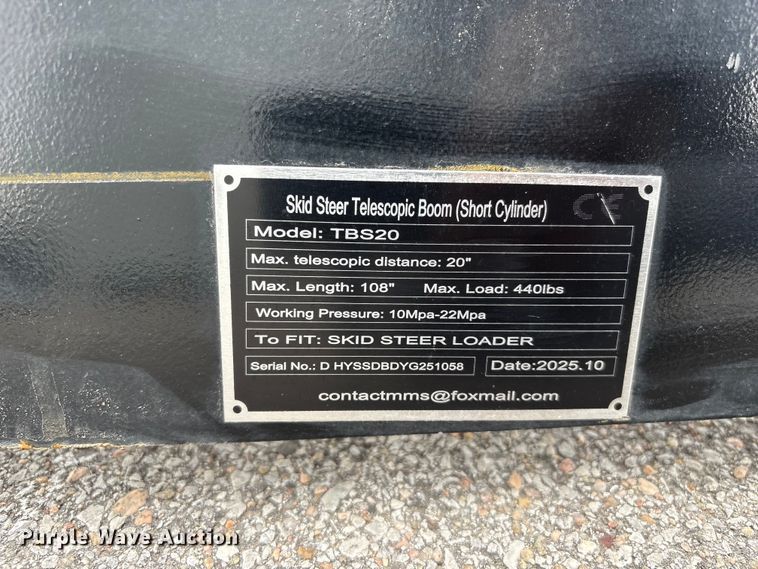 image for item FG2997 2025 Giyi TBS20 skid steer boom