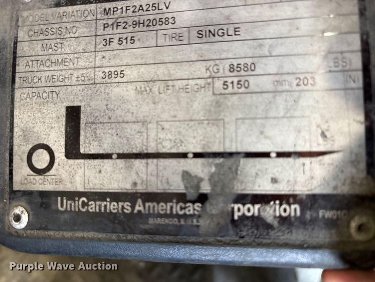 image for item FK1415 2016 UniCarriers PF50 forklift