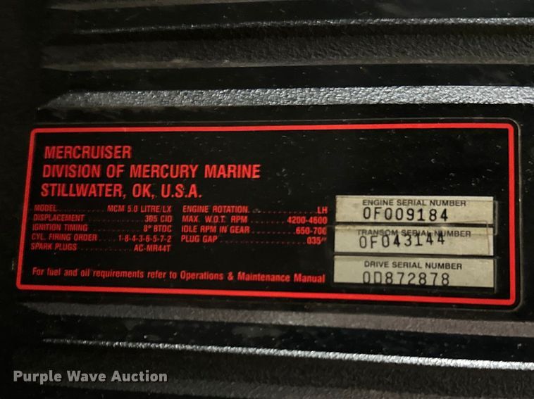 image for item FK1812 1993 Ranger 397I/0 boat