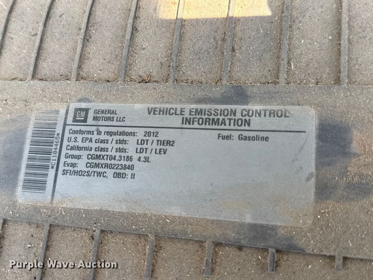 image for item GA9703 2012 Chevrolet Express 1500 cargo van