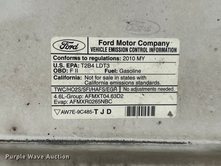 image for item GA9704 2010 Ford F150 Ext. Cab pickup truck