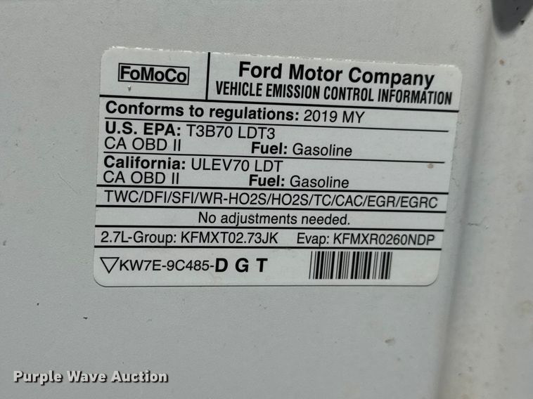 image for item MX9083 2019 Ford F150 Ext. Cab pickup truck