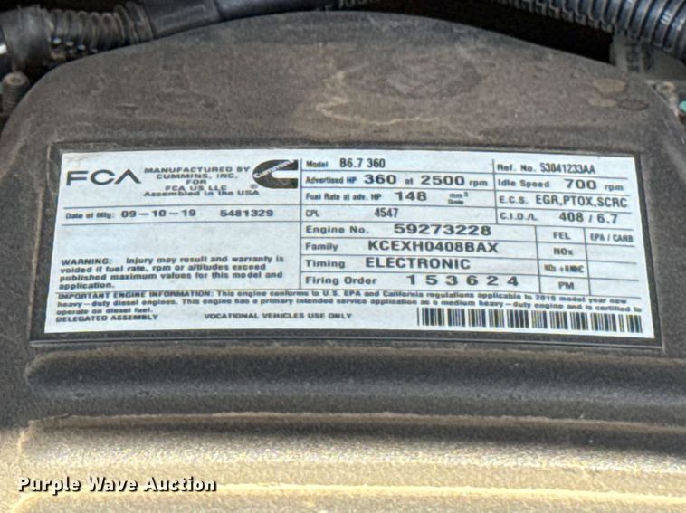 image for item NK9121 2019 RAM 5500 flatbed truck