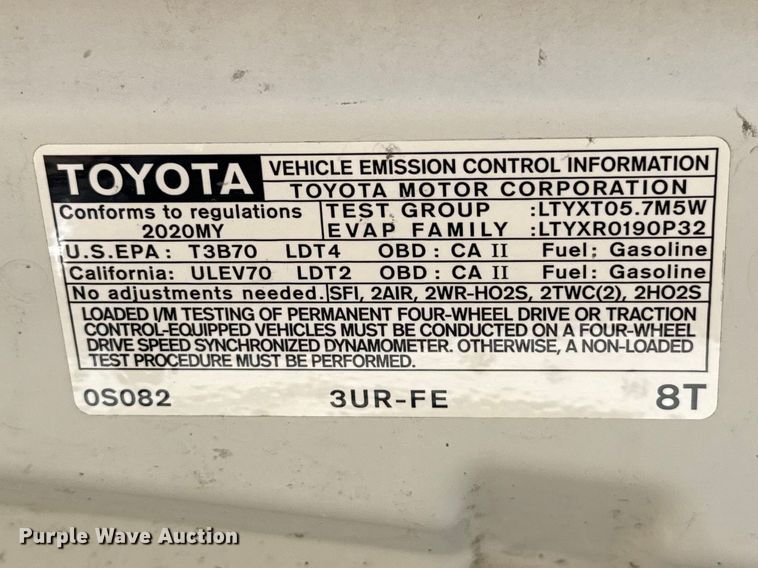 image for item NK9147 2020 Toyota Tundra Crew Cab pickup truck