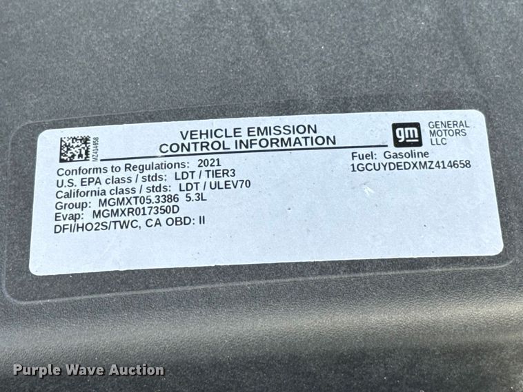 image for item NK9148 2021 Chevrolet Silverado 1500 Crew Cab pickup truck