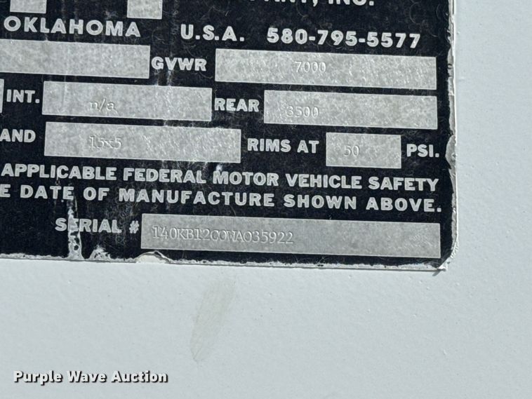 image for item NK9202 1998 S&H Cargo BH enclosed cargo trailer