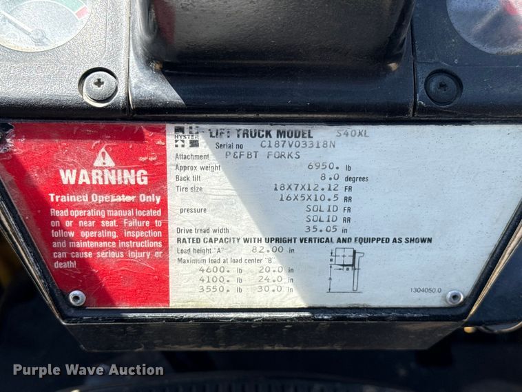 image for item NK9222 Hyster S40XL forklift