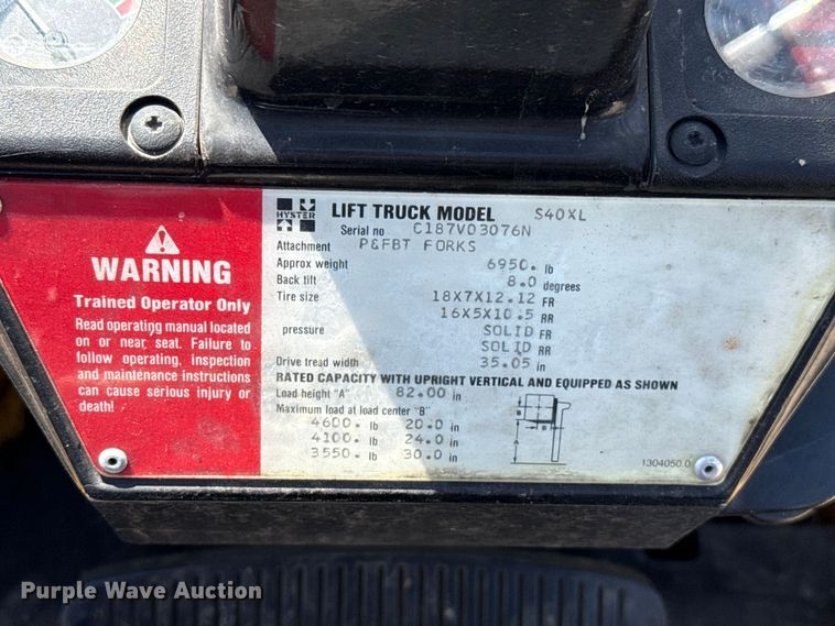 image for item NK9223 Hyster S40XL forklift