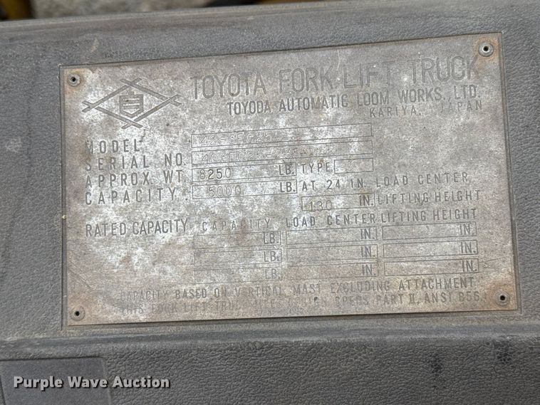 image for item NK9225 Toyota 42-3FG25 forklift