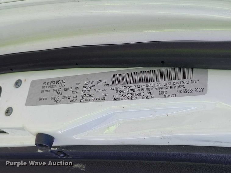 image for item YA2112 2017 RAM 1500 pickup truck