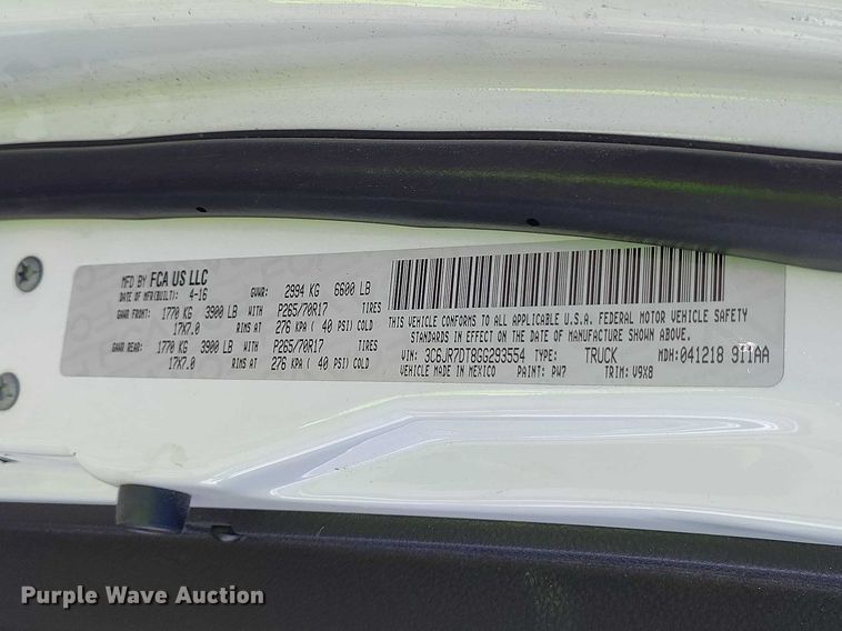 image for item YA2113 2016 RAM 1500 pickup truck