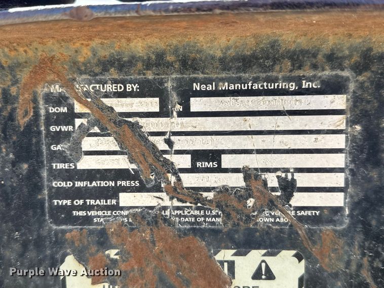 image for item YA3041 2003 Neal dump trailer