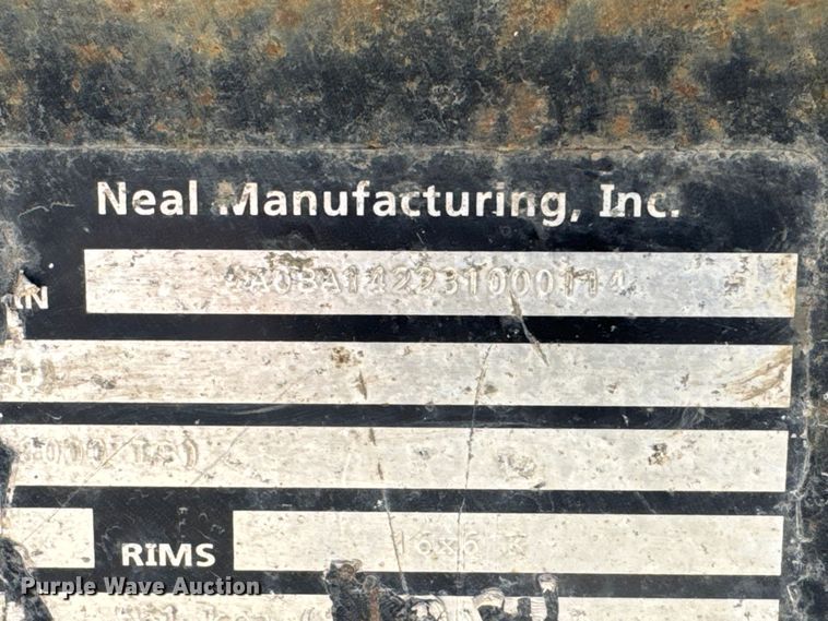 image for item YA3041 2003 Neal dump trailer