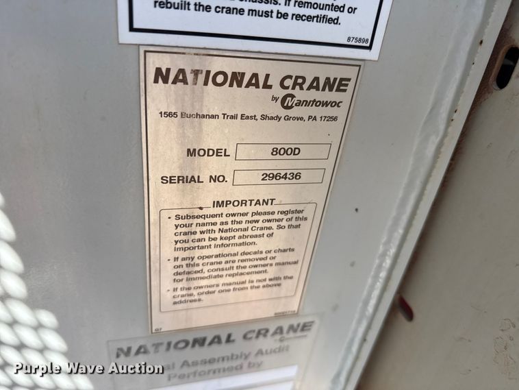 image for item DH1930 2011 Peterbilt 365 crane truck