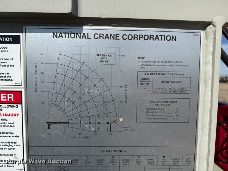 image for item DH1931 2015 Peterbilt 365 crane truck