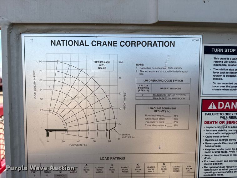 image for item DH1933 2013 Peterbilt 365 crane truck