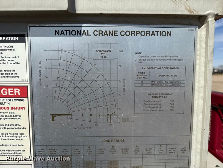 image for item DH1933 2013 Peterbilt 365 crane truck