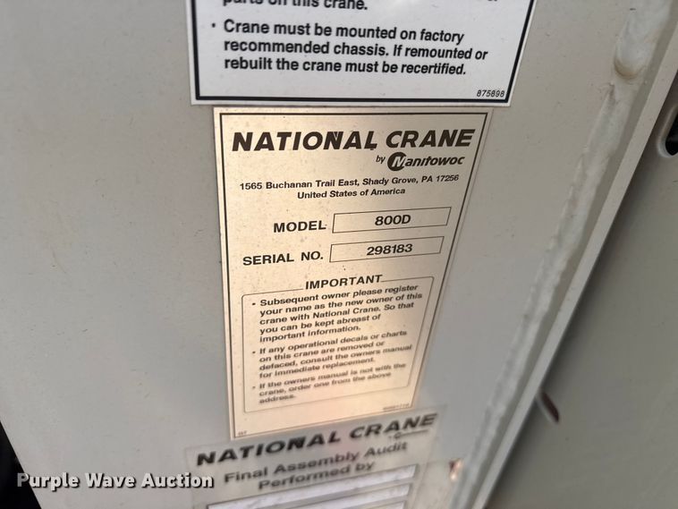 image for item DH1933 2013 Peterbilt 365 crane truck