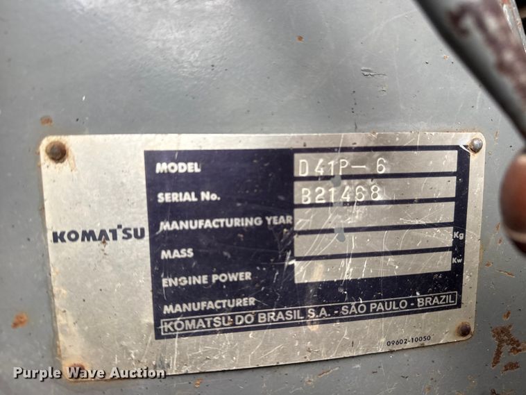 image for item DO8510 1999 Komatsu D41P-6 dozer