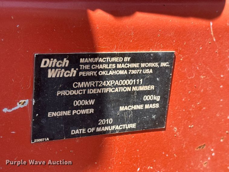 image for item DQ4896 2010 Ditch Witch RT24 trencher