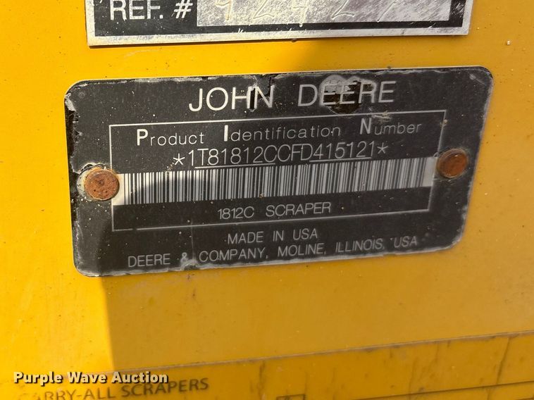 image for item DT0151 John Deere 1812C scraper
