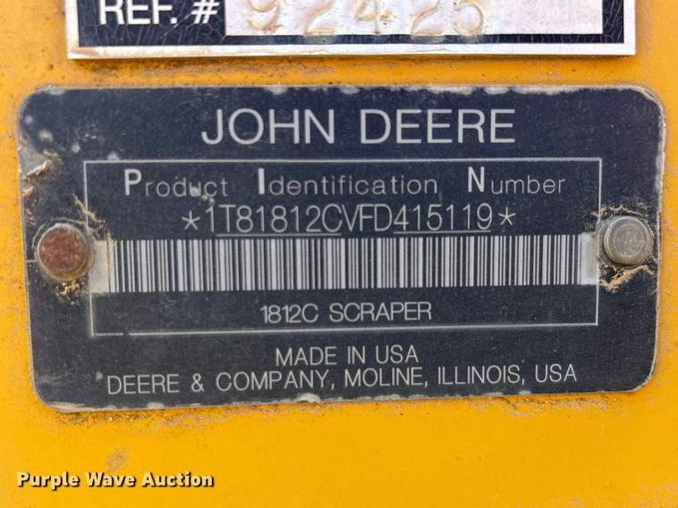 image for item DT0153 John Deere 1812C scraper