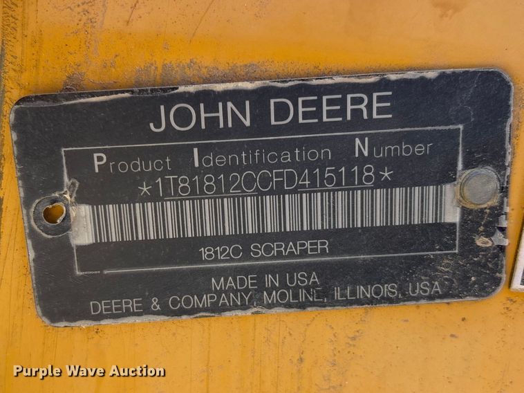 image for item DT0154 John Deere 1812C scraper
