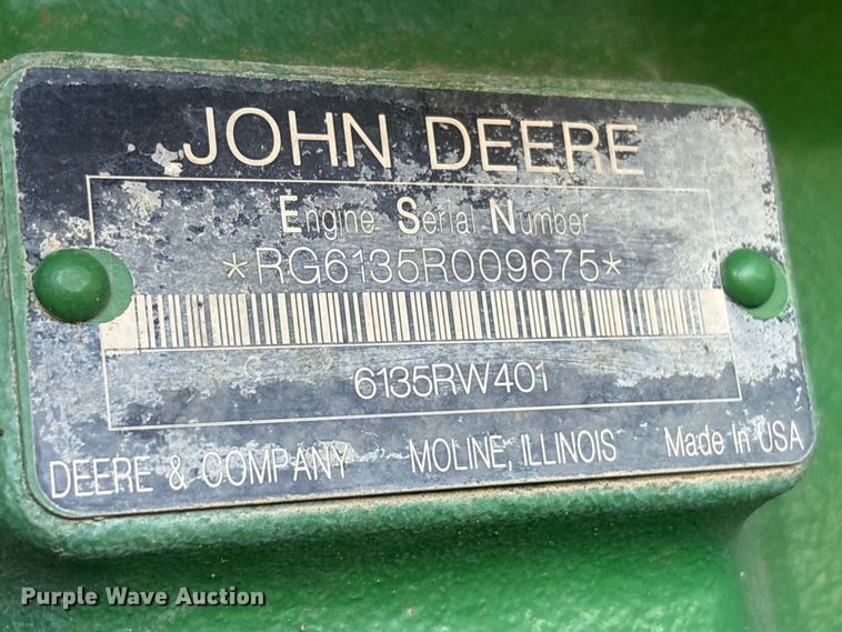 image for item DT0155 2012 John Deere 9510R 4WD tractor