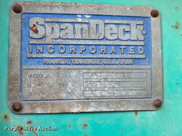 image for item DT0166 1988 Spandeck CR 2610 crane
