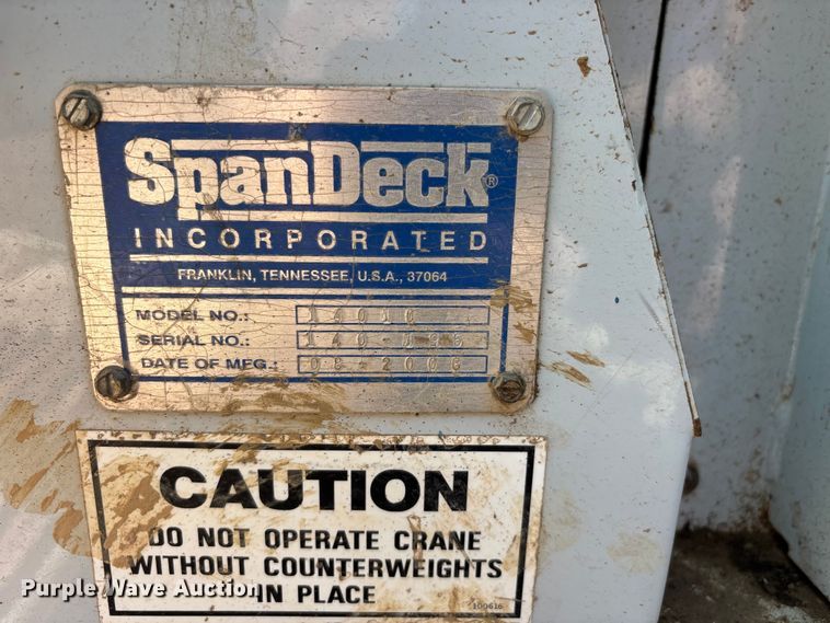 image for item DT0167 2006 Spandeck 14010 crane