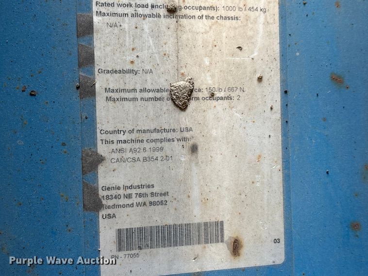 image for item DT0225 2004 Genie GS-2646 scissor lift