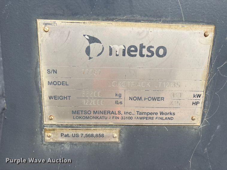 image for item DT2891 Metso LOKOTRACK LT1213S impact crushing plant