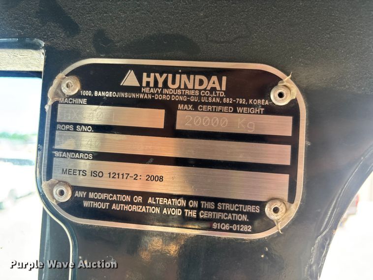 image for item DU0468 Hyundai HX140L excavator