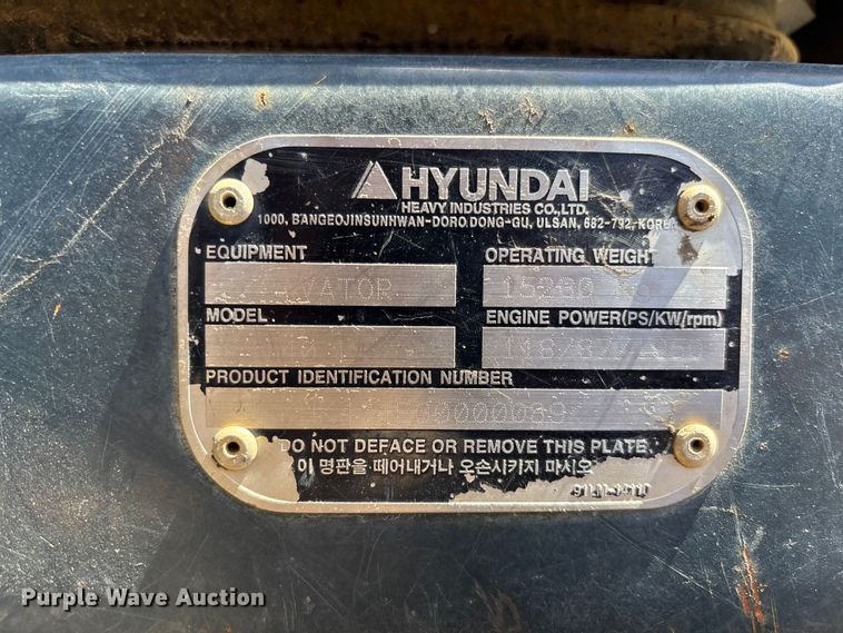 image for item DU0468 Hyundai HX140L excavator
