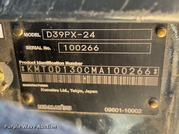 image for item DU0486 2021 Komatsu D39PX-24 dozer