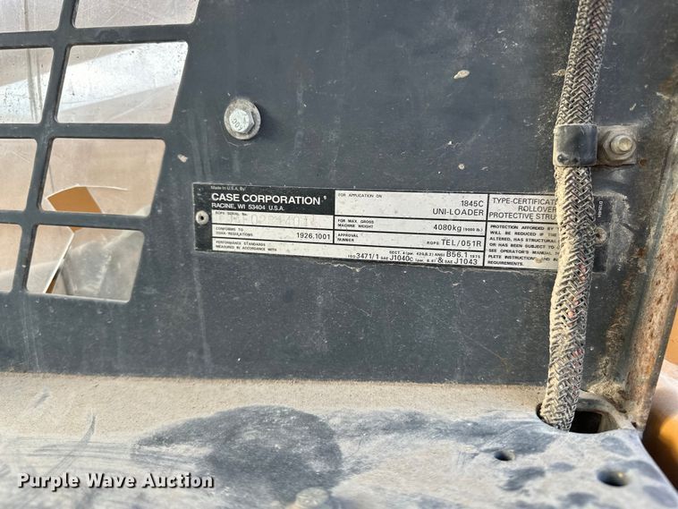 image for item DV0895 1999 Case 1845C skid steer loader