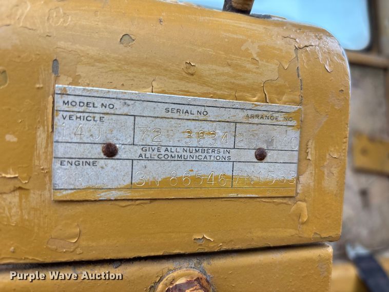image for item DV4270 1979 Caterpillar 140G motor grader