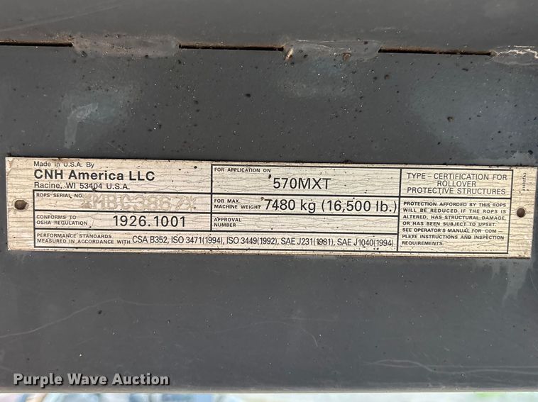 image for item EA4762 2011 Case 570MXT Series 3 landscape tractor